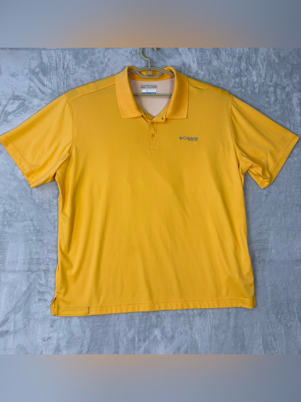 Columbia PFG Blood and Guts Short Sleeve Fishing Shirt Mens XXL Yellow Vented